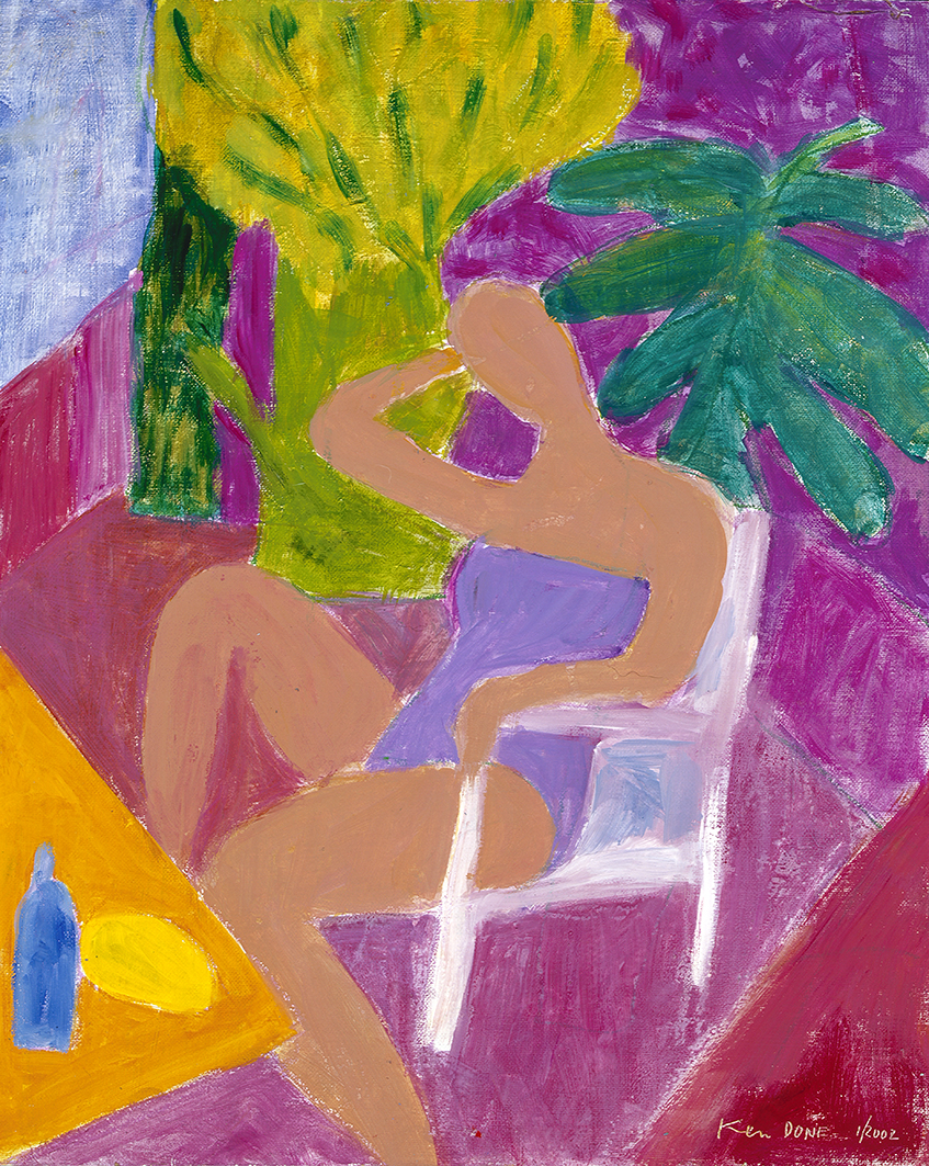Seated figure in the garden